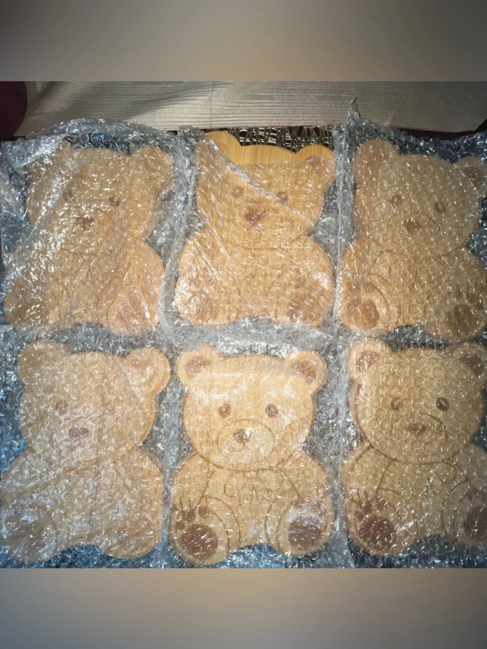 55pc Baby Shower Favor Set Bamboo Bear Boards & Towels NIB